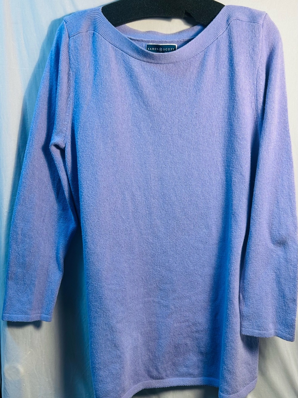 Karen Scott Light Lavender Pullover Sweater